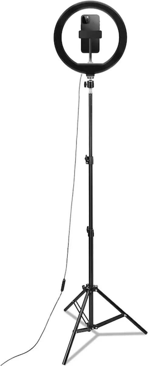 Celly Ring Light 12 Tripod USB - Zwart