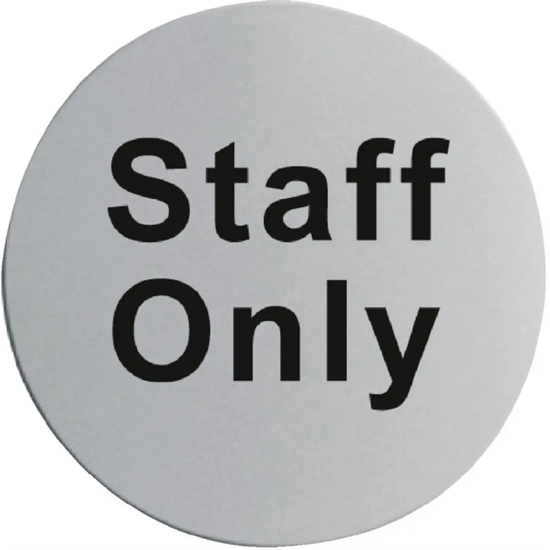 Vogue Staff Only RVS Deurbord U060