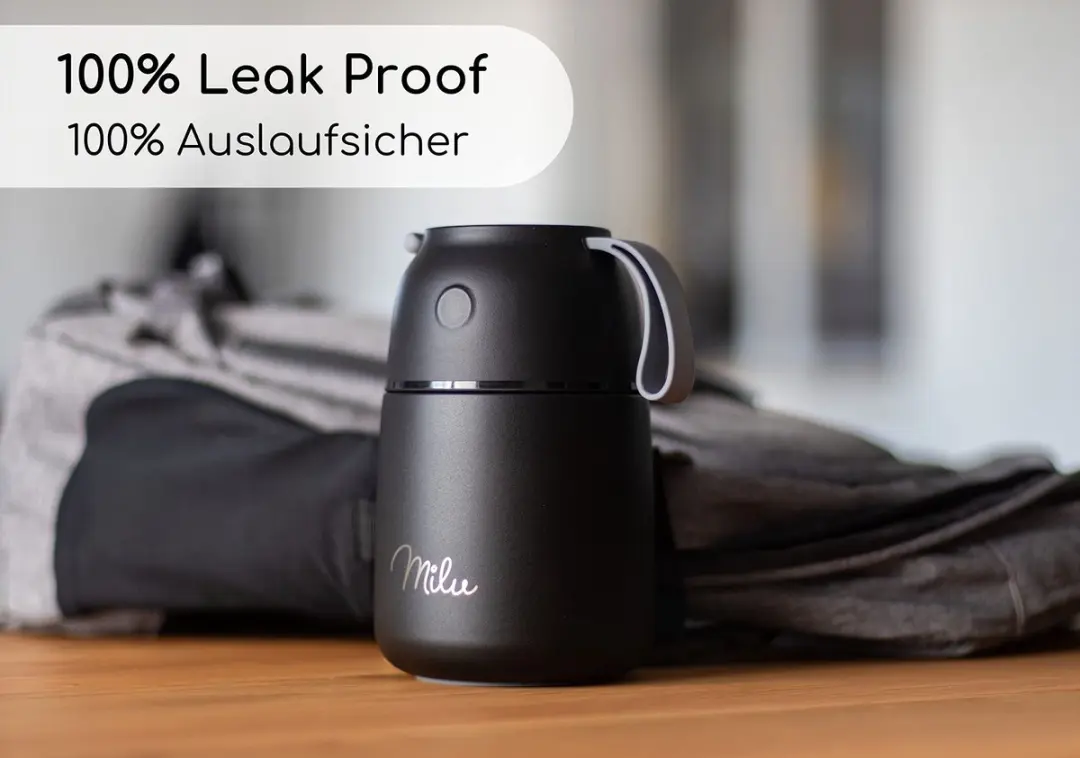 Milu Thermos Voedselcontainer 800ml - Zwart