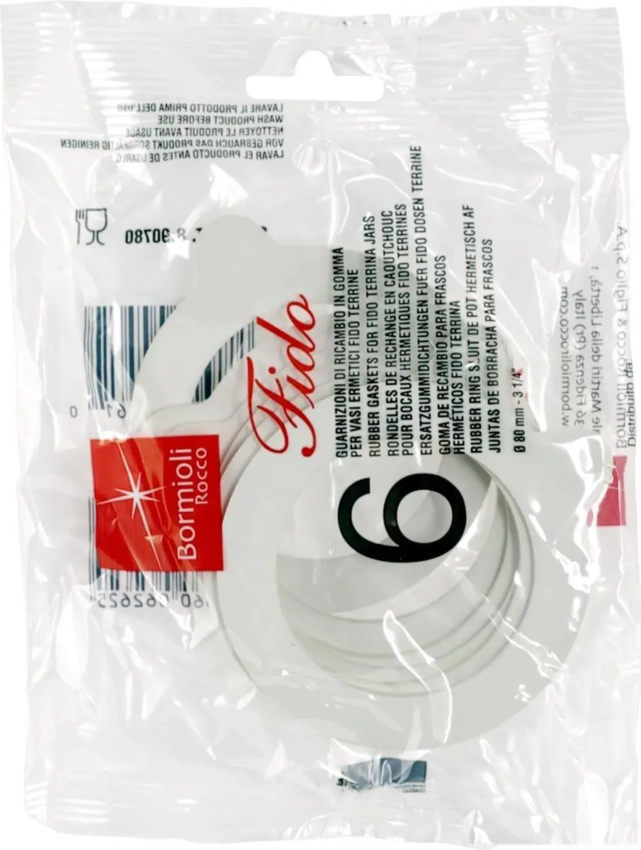 Bormioli Rocco Fido Ring Ø8cm - 6 Stuks