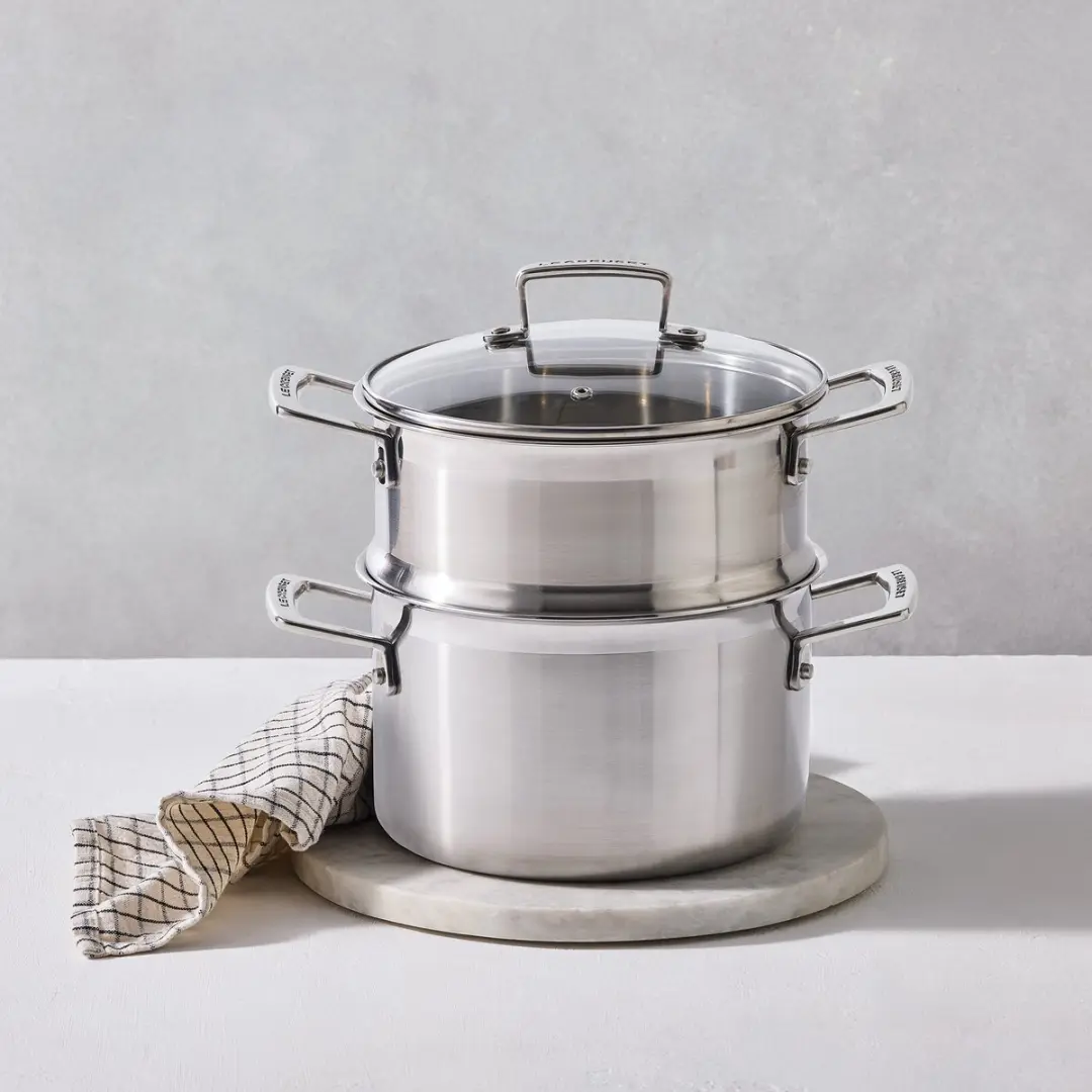 Le Creuset RVS Kookpan 20cm - 4,0L - Glazen deksel