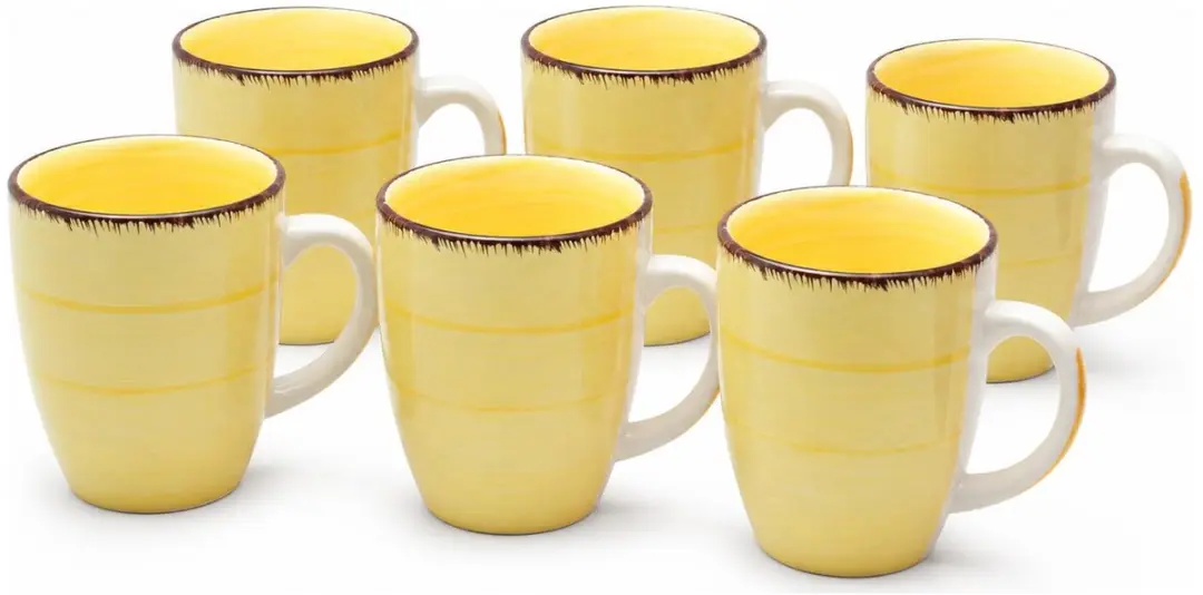 Bellatio Design Koffiemok Colourful Morning - Geel - 340ml