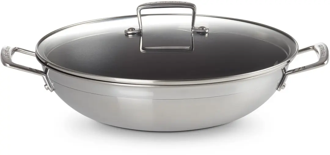 Le Creuset RVS Wok 30cm