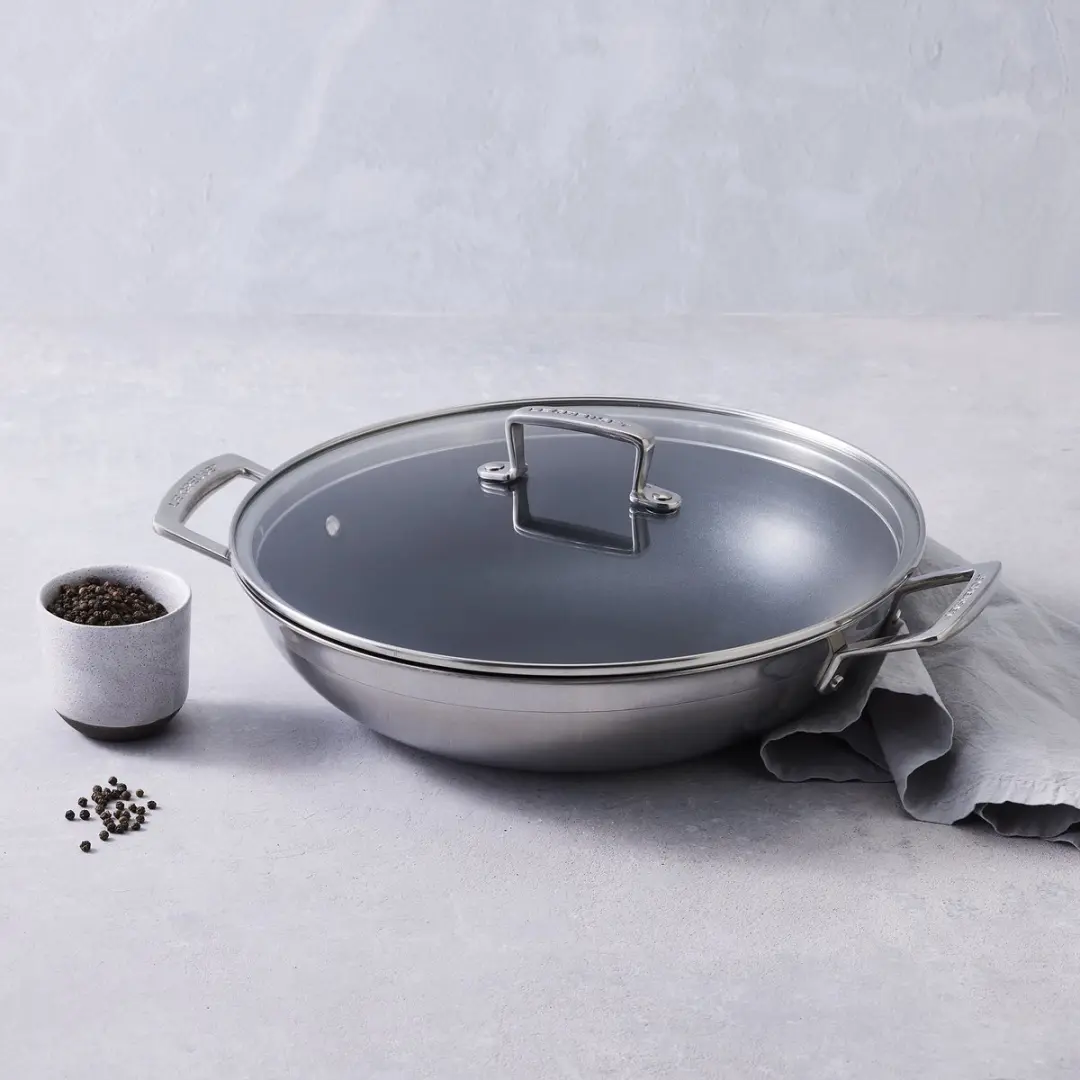 Le Creuset RVS Wok 30cm - 4,8L