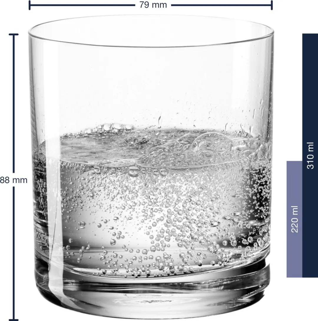 Leonardo EASY+ Glas 310ml - 6 Stuks - Transparant