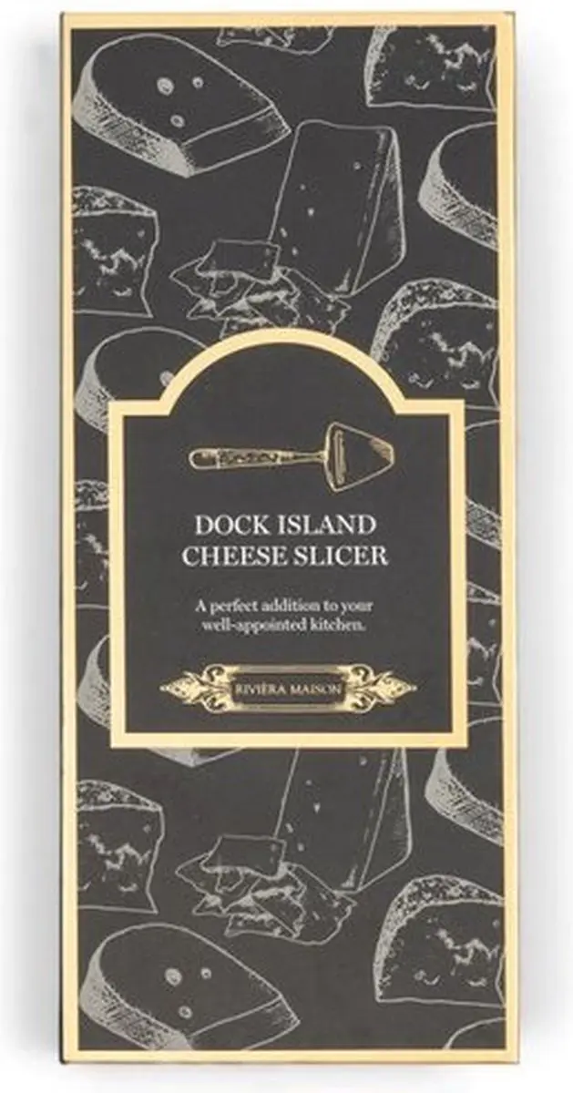 Riviera Maison Dock Island Kaasschaafset 2-delig - Hout/Zilver/Zwart
