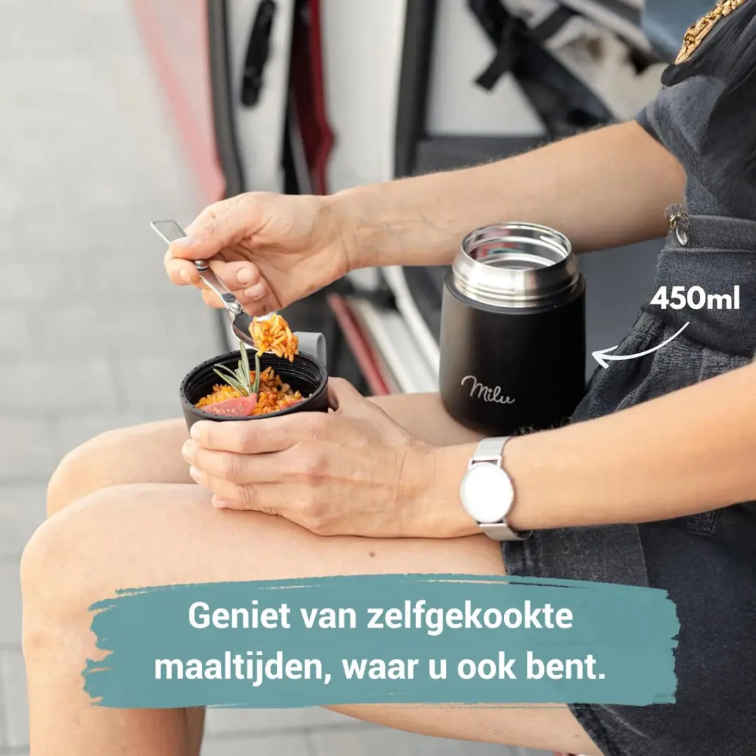 Milu Thermos Voedselcontainer 450ml - Groen