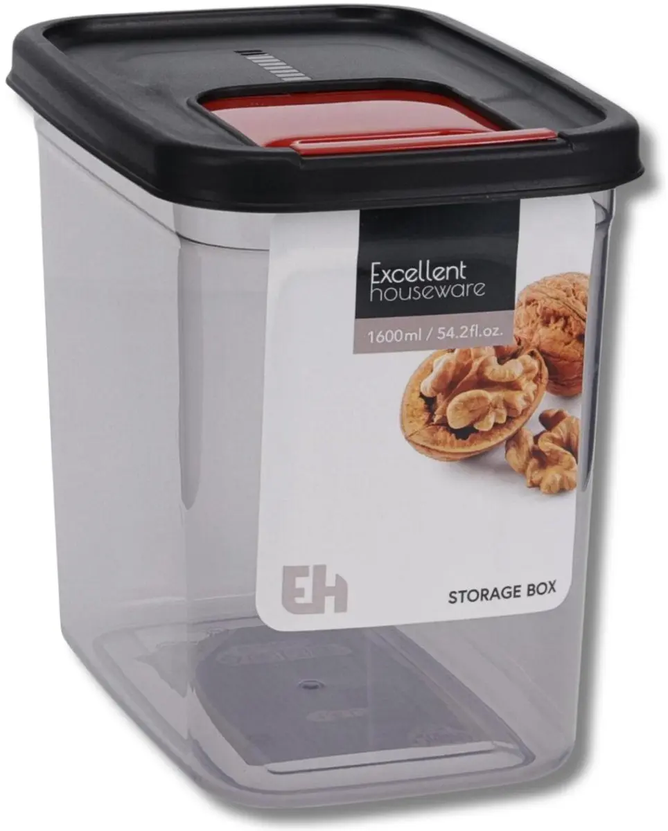 Excellent Houseware Voedselcontainer Strooibus 1600ml - 4 Stuks