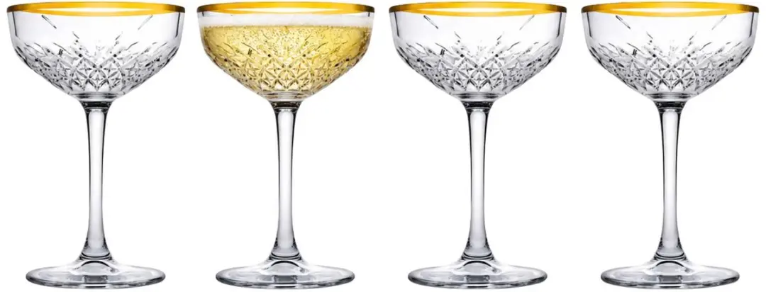 Pasabahce Timeless Champagneglazen - Goud - 12x 250ml