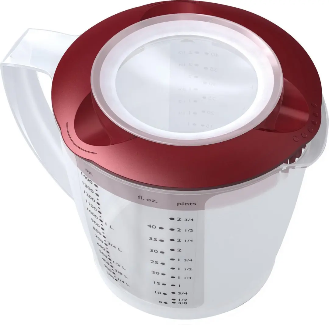 Westmark Helena Beslagkom 1,4L - Rood/Duurzichtig