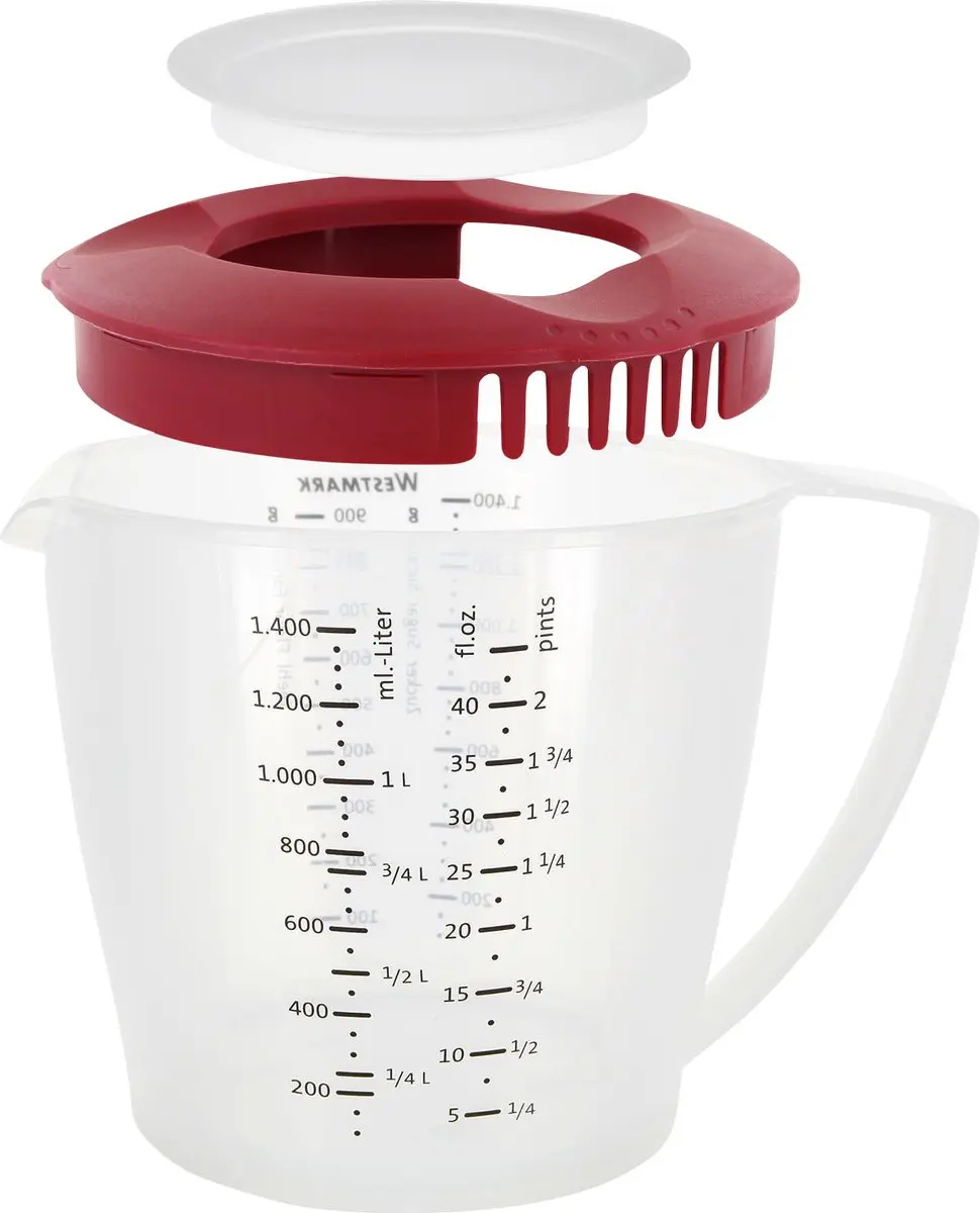 Westmark Helena Beslagkom 1,4L - Rood/Duurzichtig