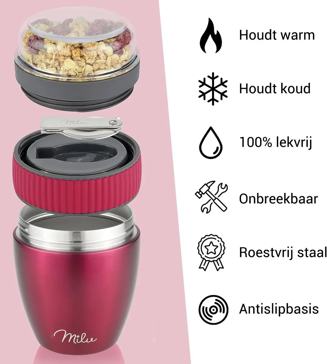 Milu Muesli Beker To Go 400ml - Bes