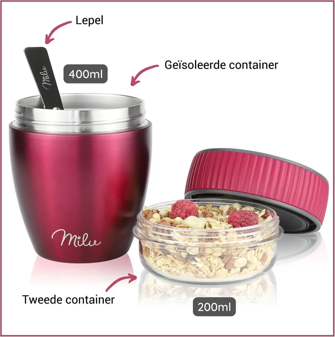 Milu Muesli Beker To Go 400ml - Bes