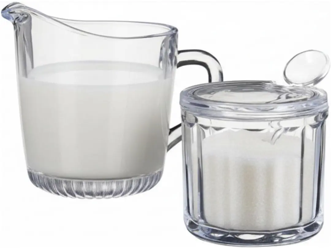 Excellent Houseware Melk- en Suikerpot Glas