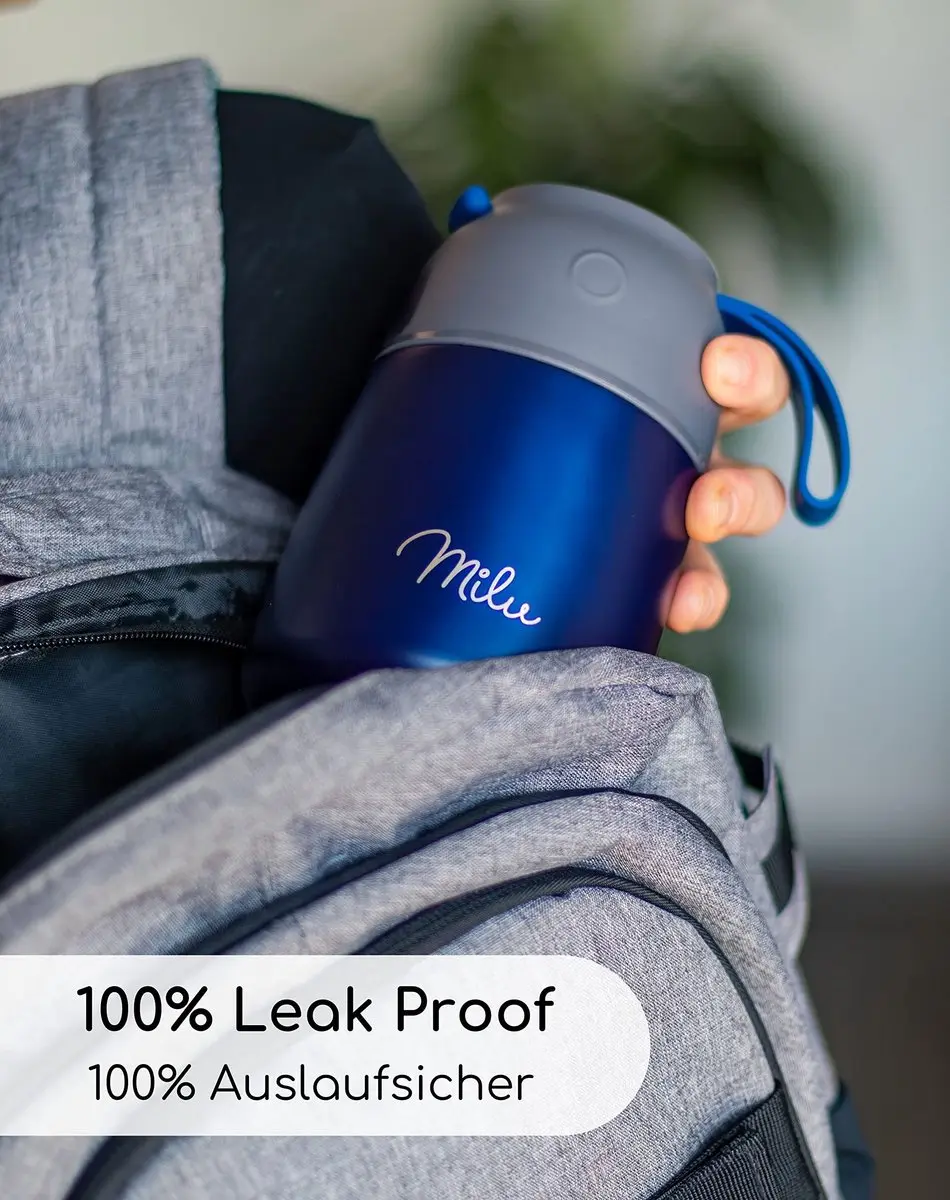 Milu Thermos Voedselcontainer 450ml - Navyblauw