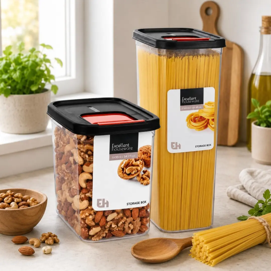 Excellent Houseware Voedselcontainer Strooibus 3100ml - 4 Stuks