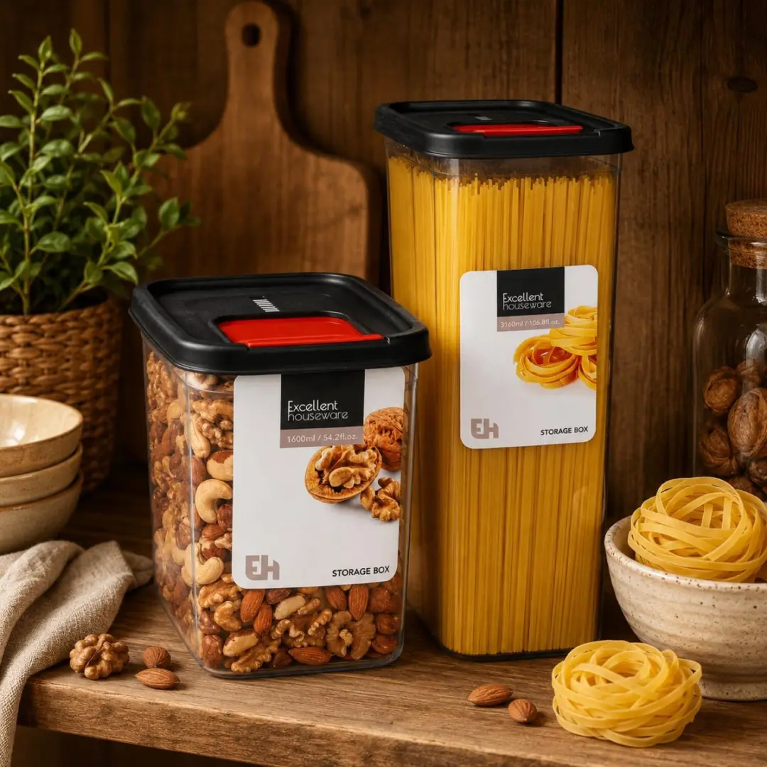 Excellent Houseware Voedselcontainer Strooibus 3100ml - 4 Stuks