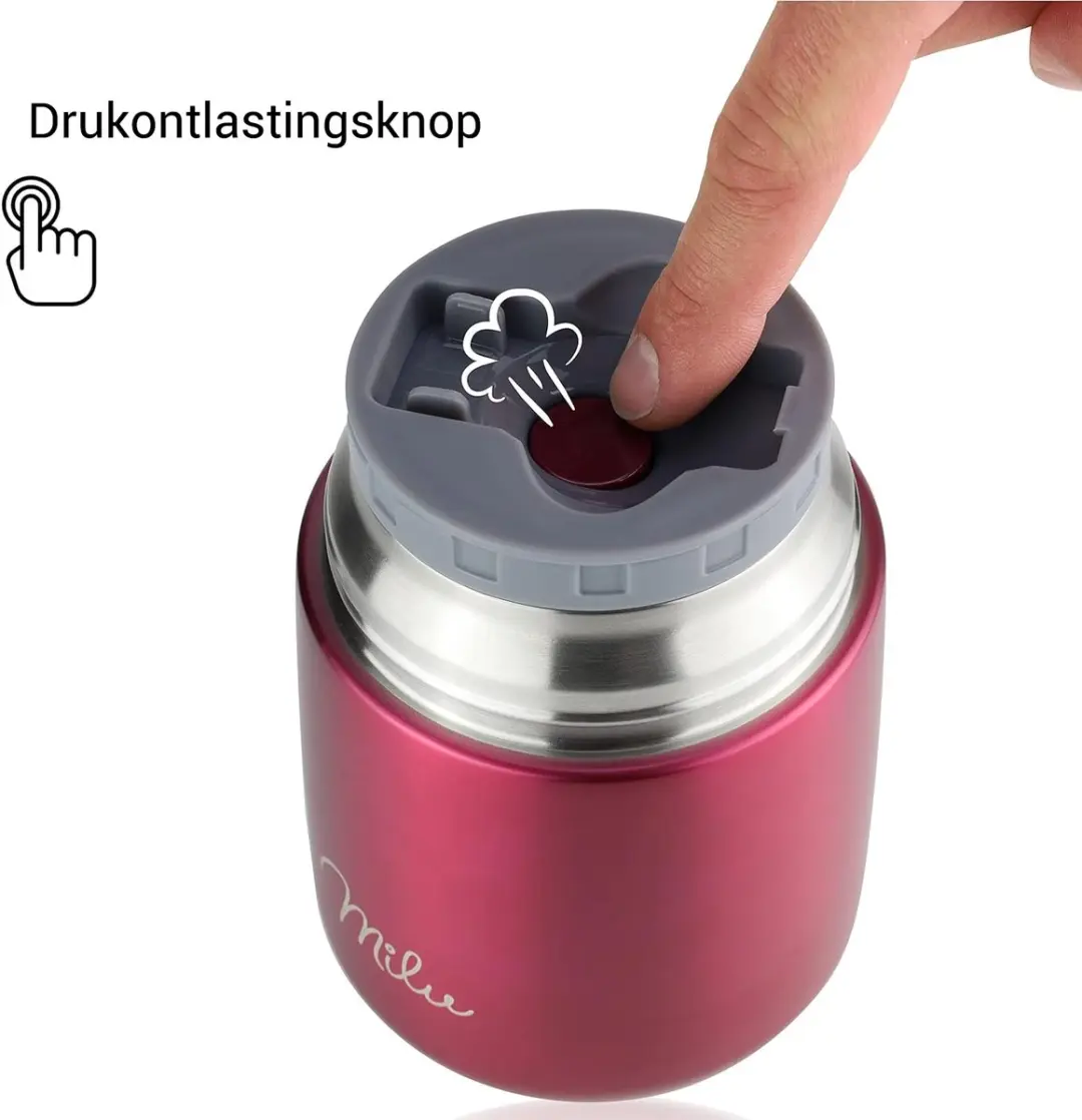 Milu Thermos Voedselcontainer 650ml - Berry