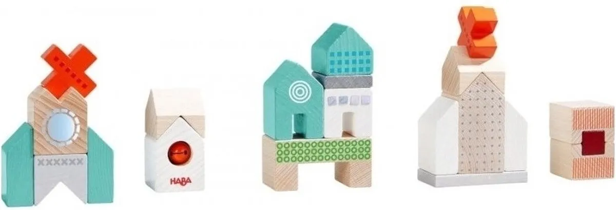 Haba Bouwstenen Hond en Kat Junior - 31-delig - Hout - Multicolor