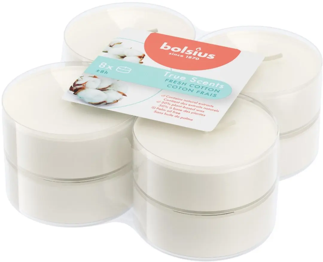 Bolsius Maxilichten True Scent Fresh Cotton