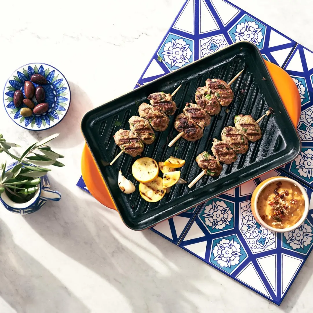 Le Creuset Tradition Grillplaat 32cm - Oranjerood