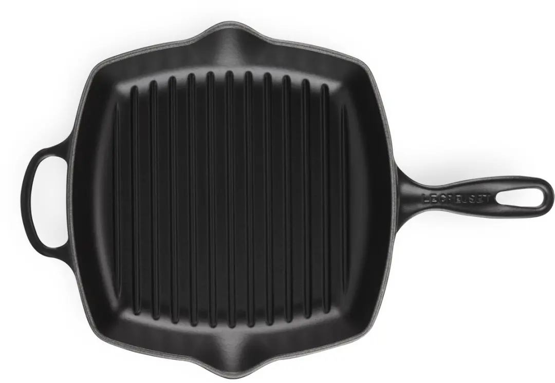 Le Creuset Signature Vierkante Grillpan 26cm - Mat Zwart