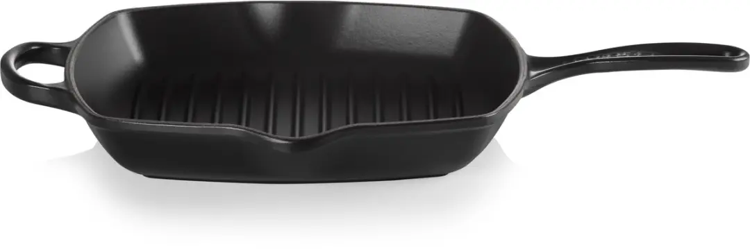 Le Creuset Signature Vierkante Grillpan 26cm - Mat Zwart