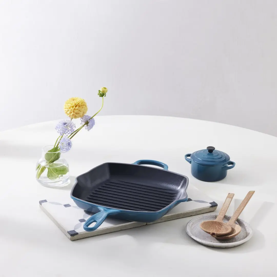 Le Creuset Signature Vierkante Grillpan 26cm - Deep Teal