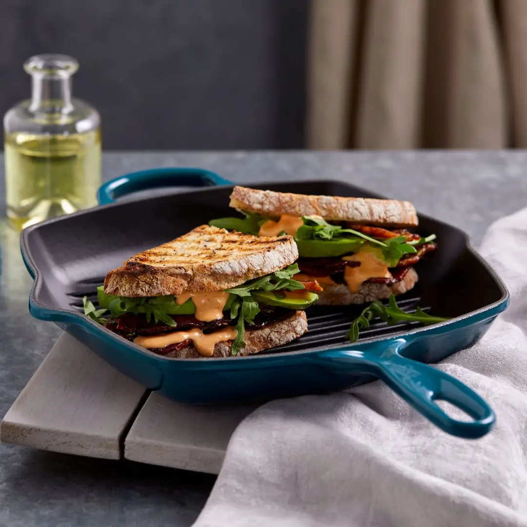 Le Creuset Signature Vierkante Grillpan 26cm - Deep Teal