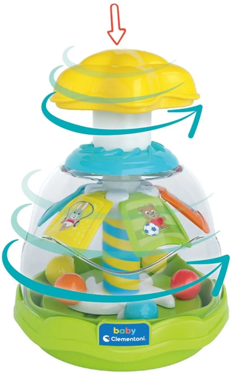 Clementoni Happy Animals Tol met Stuiterballen - Multicolor