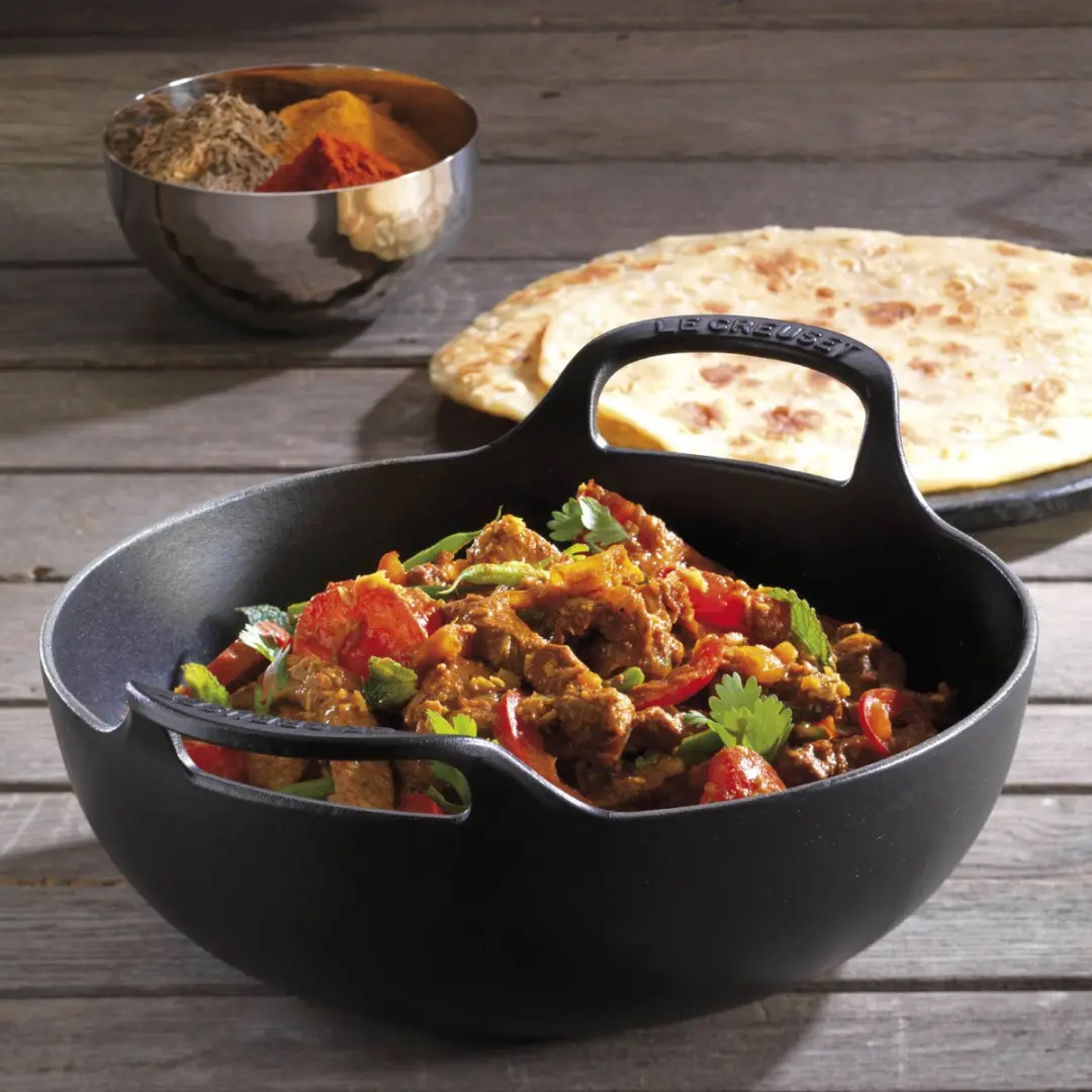 Le Creuset Balti-Pan Mat Zwart Ø 24cm - 2,7L