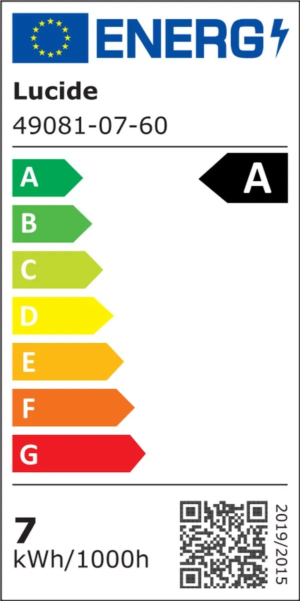 Lucide G80 Class A LED Lamp E27 7W 2700K - Ø8cm Transparant