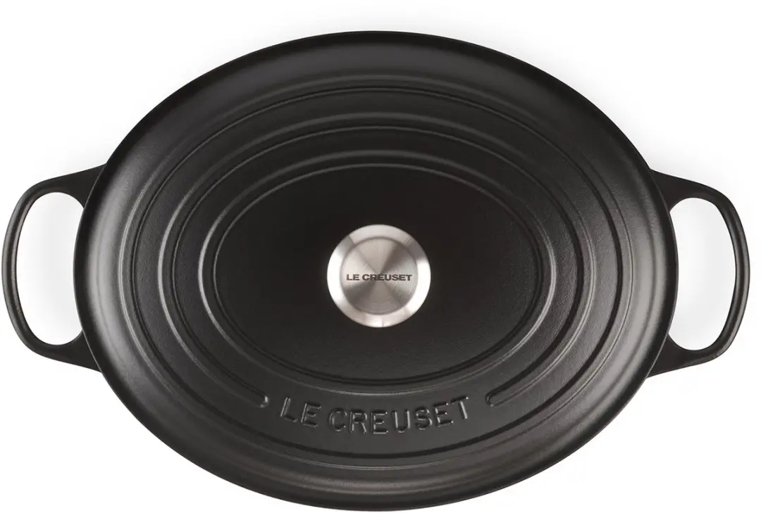 Le Creuset Signature Ovale Braadpan 35cm - 8,9L - Mat Zwart - 30 Stuks