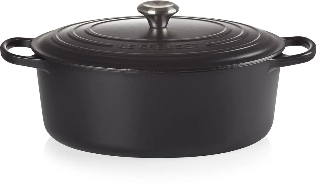 Le Creuset Signature Ovale Braadpan 35cm - 8,9L - Mat Zwart - 30 Stuks