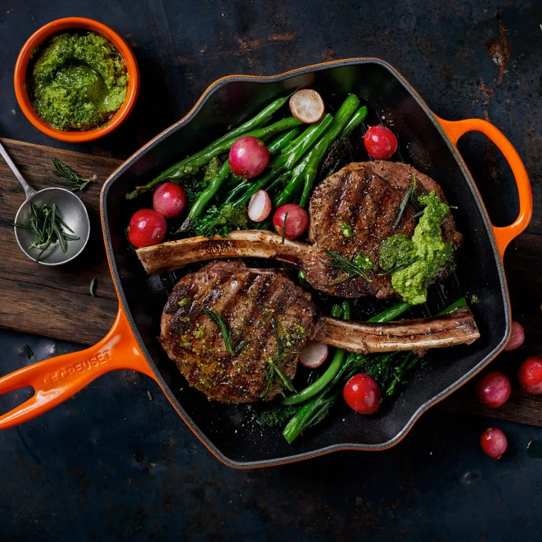 Le Creuset Signature Vierkante Grillpan 26cm - Oranjerood