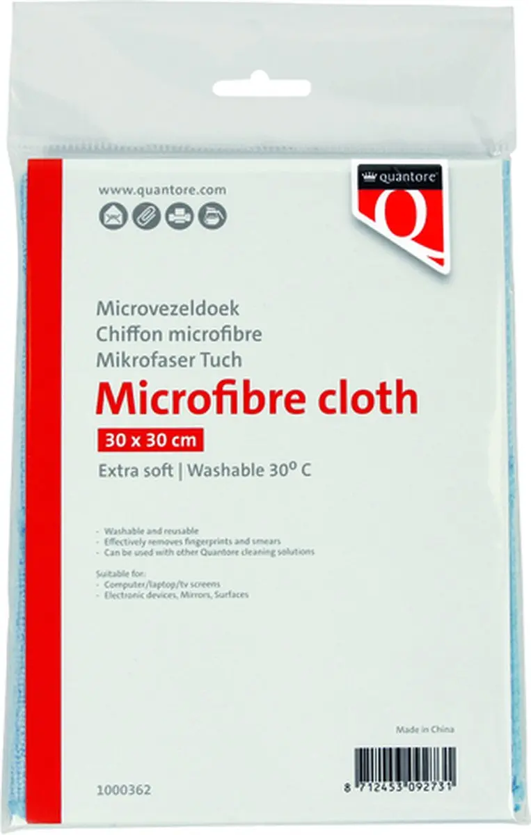 Quantore Microvezeldoek 30x30cm - Blauw