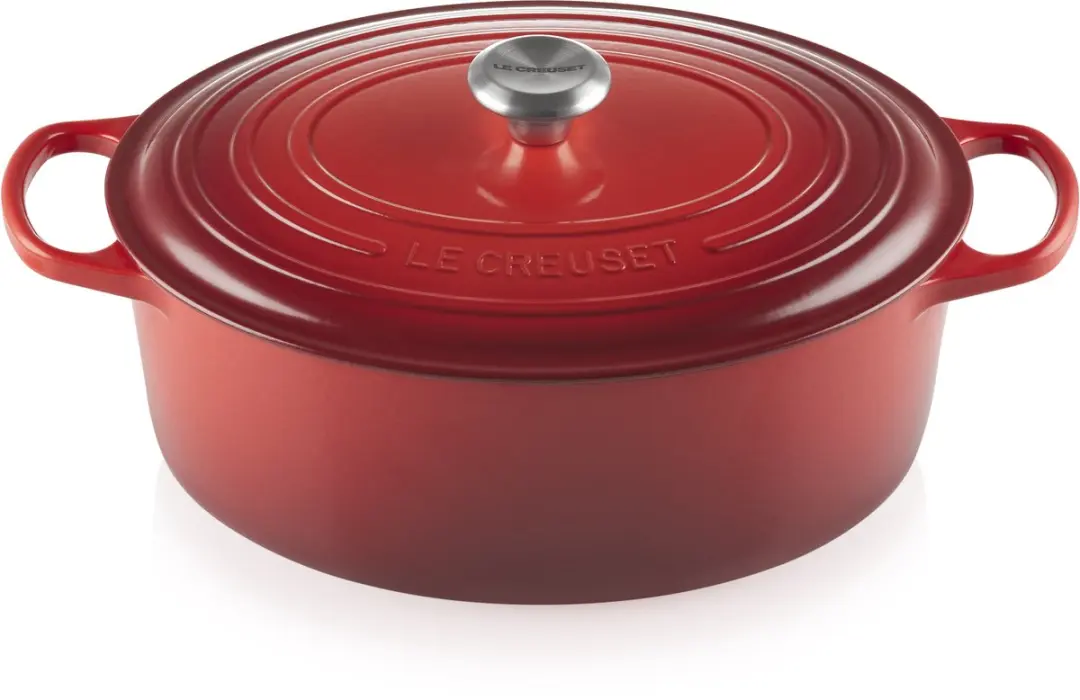 Le Creuset Signature Ovale Braadpan 33cm - 7,5L - Kersenrood