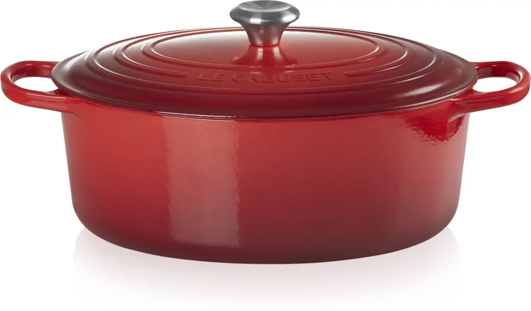 Le Creuset Signature Ovale Braadpan 33cm - 7,5L - Kersenrood