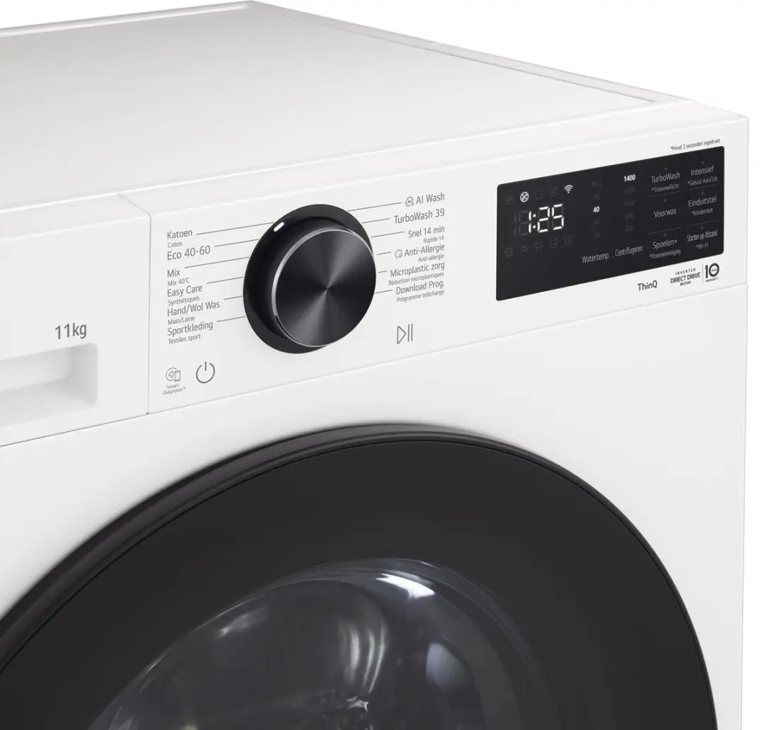 LG F4X5011TWB Wasmachine 11kg - AI DD & TurboWash360° - Essence Wit