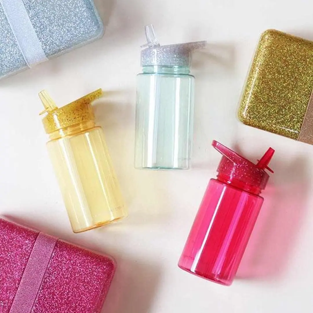 A Little Lovely Company Drinkfles Glitter Goud DBGLGO30