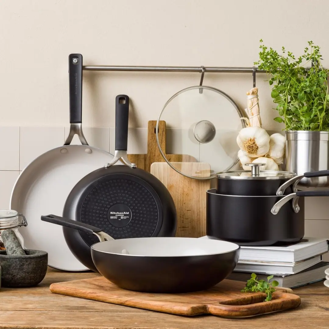 KitchenAid Open Wokpan 28cm - Alle Warmtebronnen - Zwart