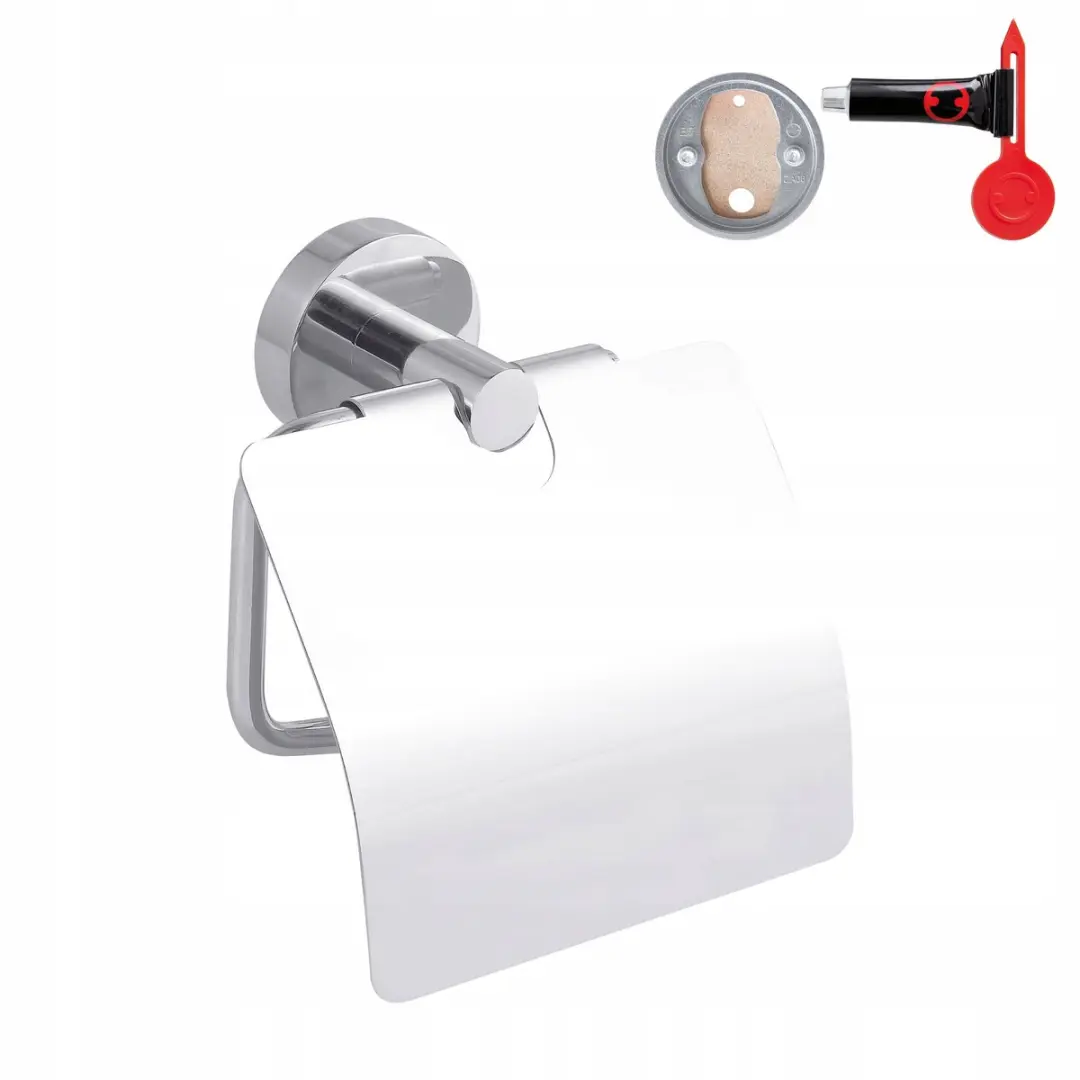 Tesa Smooz Toiletrolhouder - Zelfklevend Verchroomd Metaal
