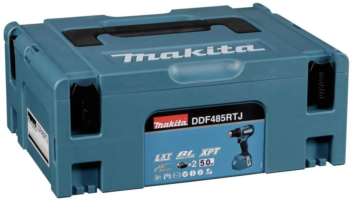 Makita DDF485RTJ Accu-boor/schroefmachine - 2x accu - 21 standen