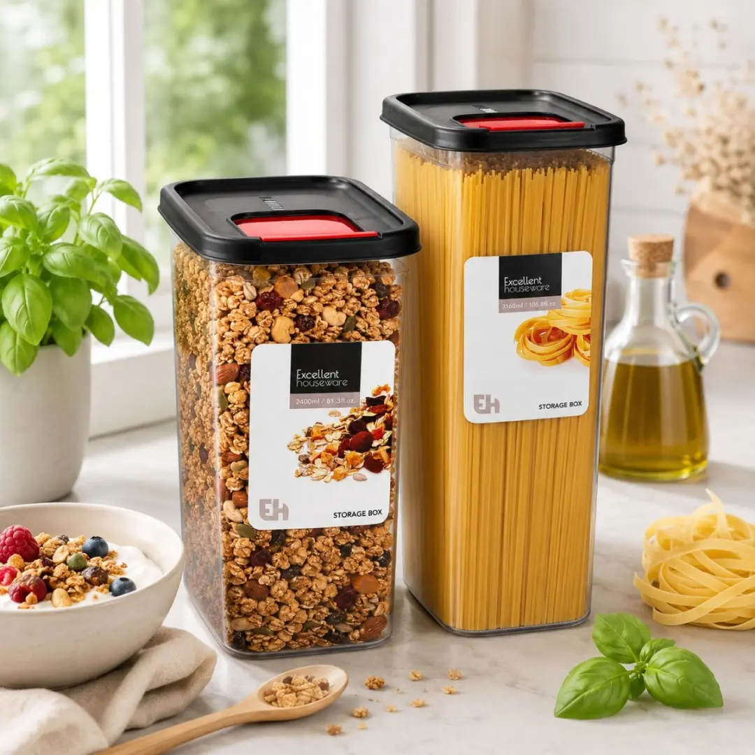 Excellent Houseware Voedselcontainer 3100ml - 4 Stuks - afbeelding 6 van 6