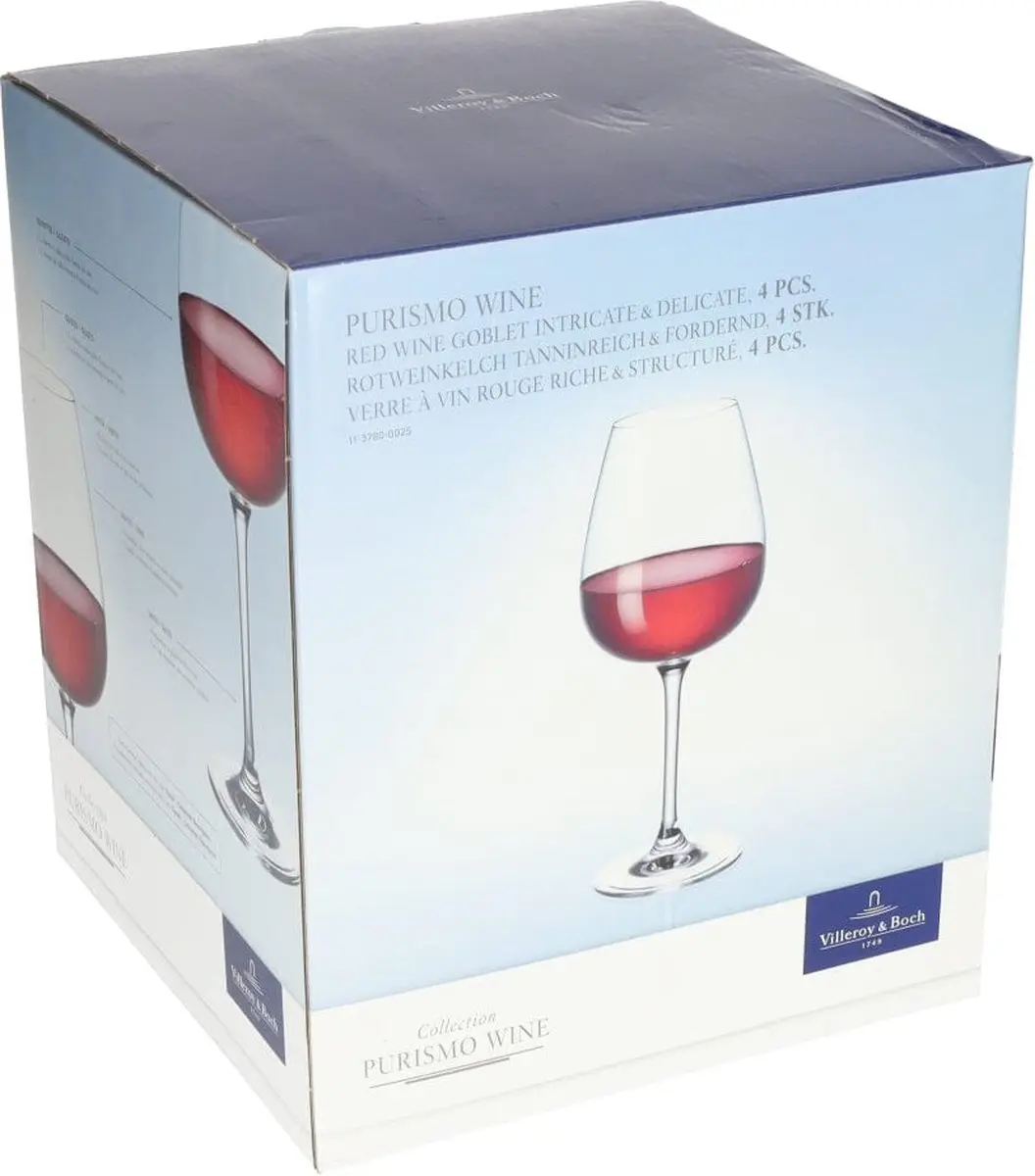 Villeroy & Boch Purismo Rode Wijnglas 550ml - Set van 4