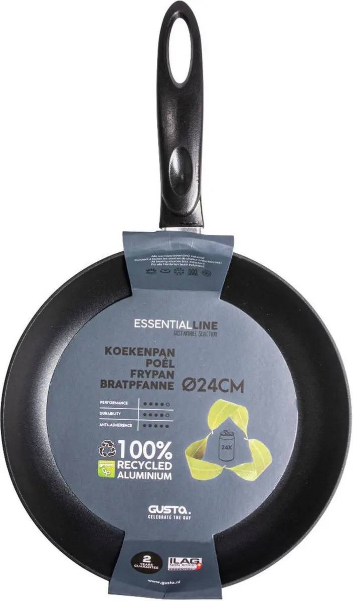 Gusta Essential Line Koekenpan 24cm - Zwart