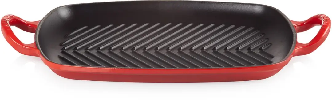 Le Creuset Signature Rechthoekige Grillplaat 27x30cm - Kersenrood