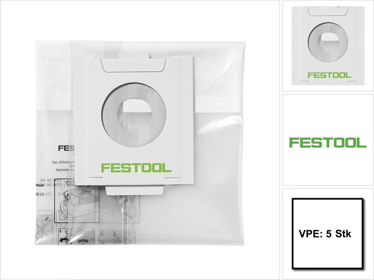 Festool ENS-CT 48 AC/5 Afvalzak - 5 Stuks