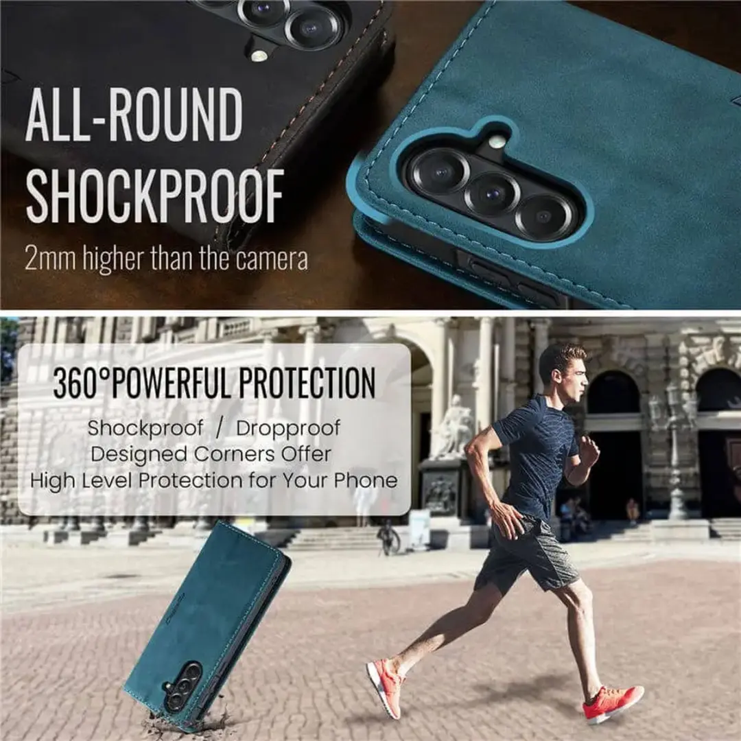 Caseme 013 Hoesje Samsung Galaxy A57 - Book Case Blauw
