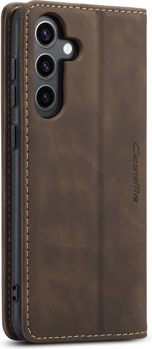 Caseme Wallet Book Case Samsung Galaxy S25 - Donker Bruin - afbeelding 6 van 6